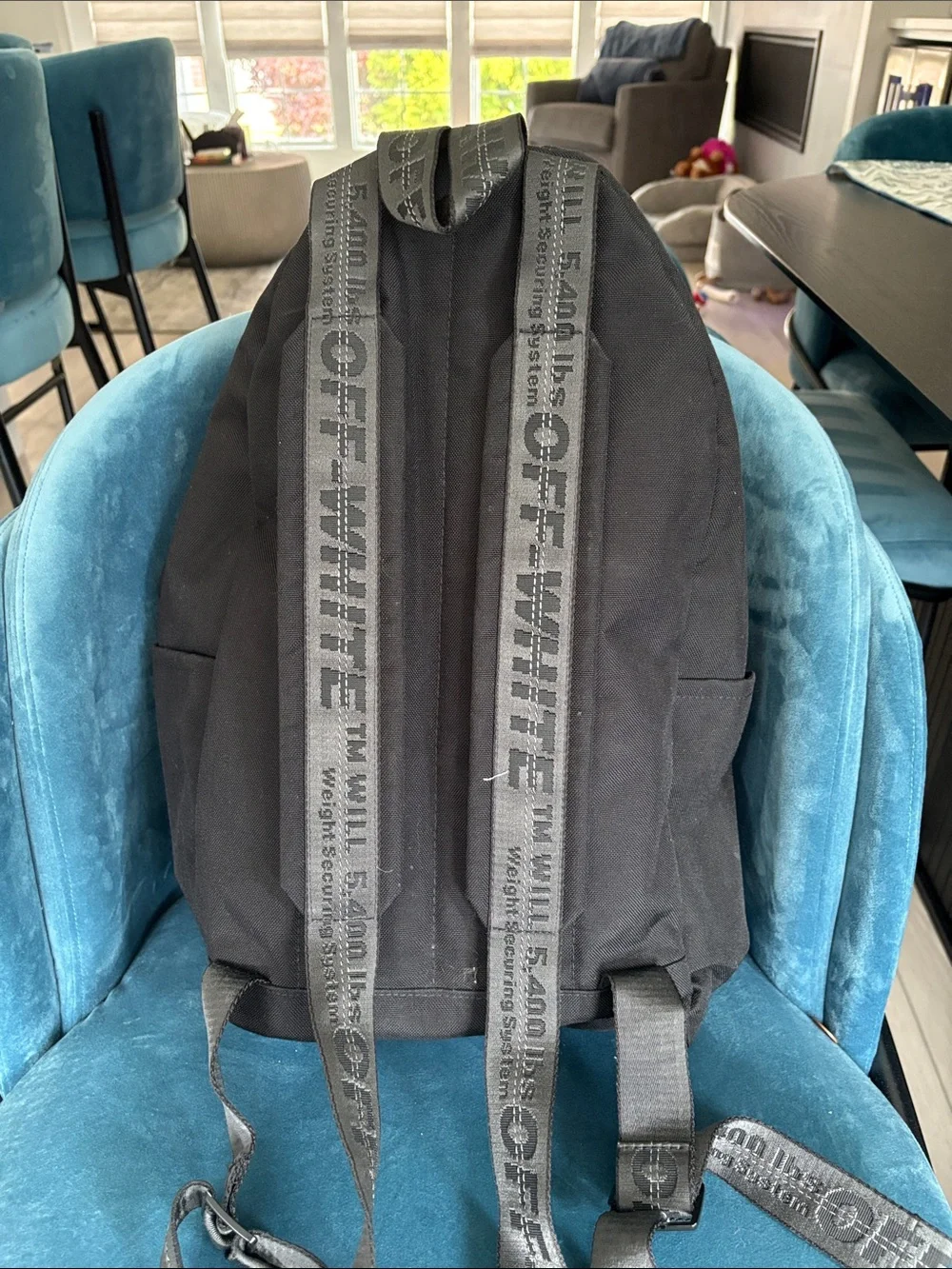 OFFWHITE BLACK  Backpack with Pink Graphic Print - Men's Backpack